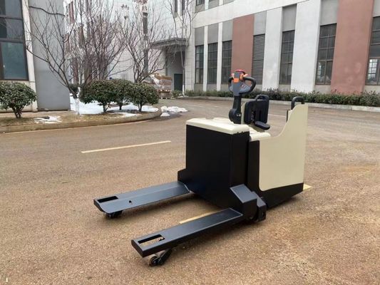 Seat Semi-enclosed Transport Vehicle  Load Capacity Electric Pallet Jack Warehouse  Tray Transport Vehicle