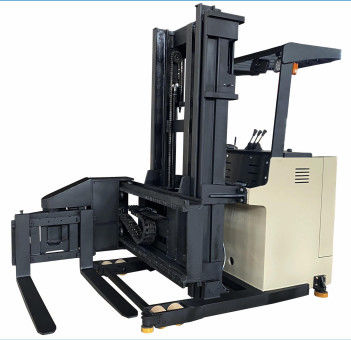 1.0T 3 Way Pallet Stacker Wide Angle View High Strength Shock Absorption Gantry