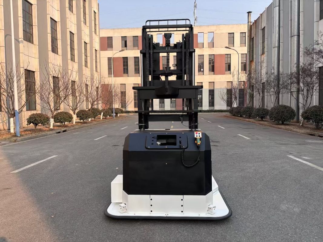4 Tons Non-standard AGV Body  Electric Pallet  Stacker Lifting Height 4 Meters Fork Adjustment Range 400-700mm Curtis Control System