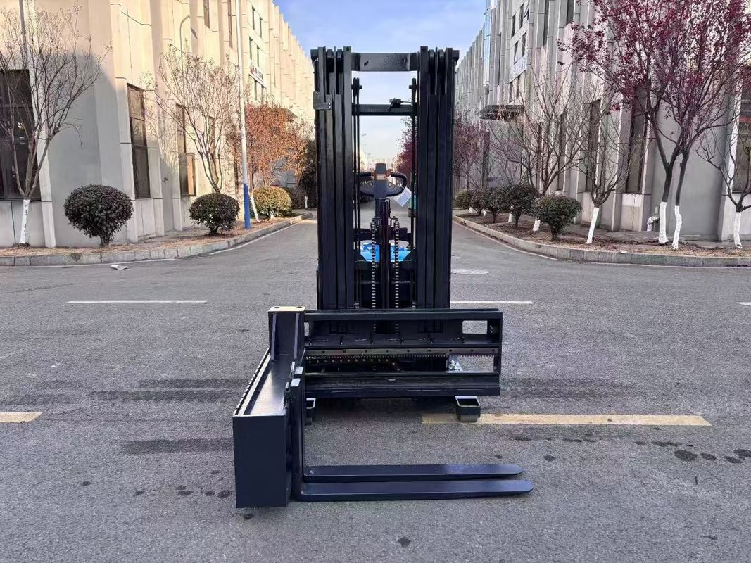 Three-way Electric Pallet Stacker  Forklift Narrow Aisle Operations Rated Capacity 1500 KG Max.Height  7000 mm High-Density Storage Environments